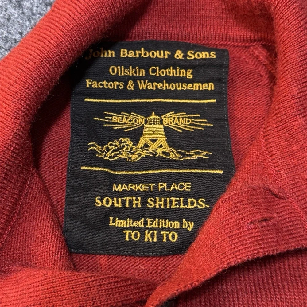 Barbour To Ki To Sweater Mens XL Red Wool Blend Limited Edition MKN0397RE51 Rare